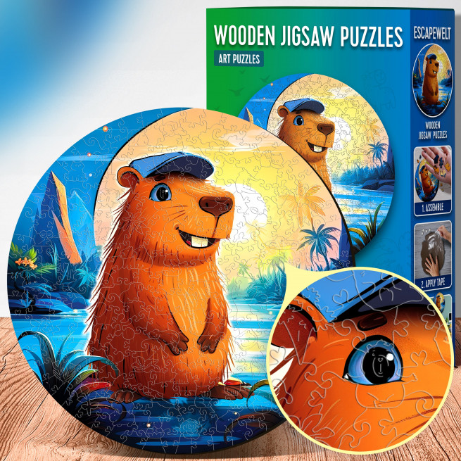 Imágenes y fotos de Capybara Puzzle 300 pieces. ESC WELT.