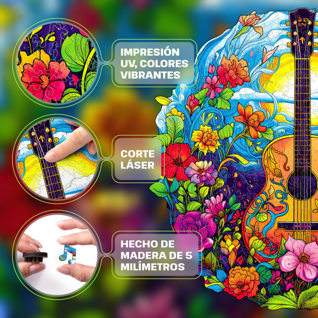 Imágenes y fotos de Guitar puzzle 200 pieces. ESC WELT.