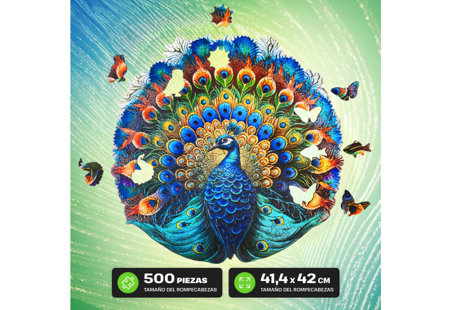 Imágenes y fotos de Peacock puzzle 500 unidades. ESC WELT.
