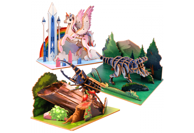 Imágenes y fotos de Fantasy Trio 3D Puzzle Kit. ESC WELT.
