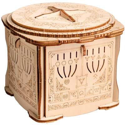 Wooden Secret LOCK BOX, KIT DE ROMPECABEZAS 3D PARA ARMAR POR TI MISMO