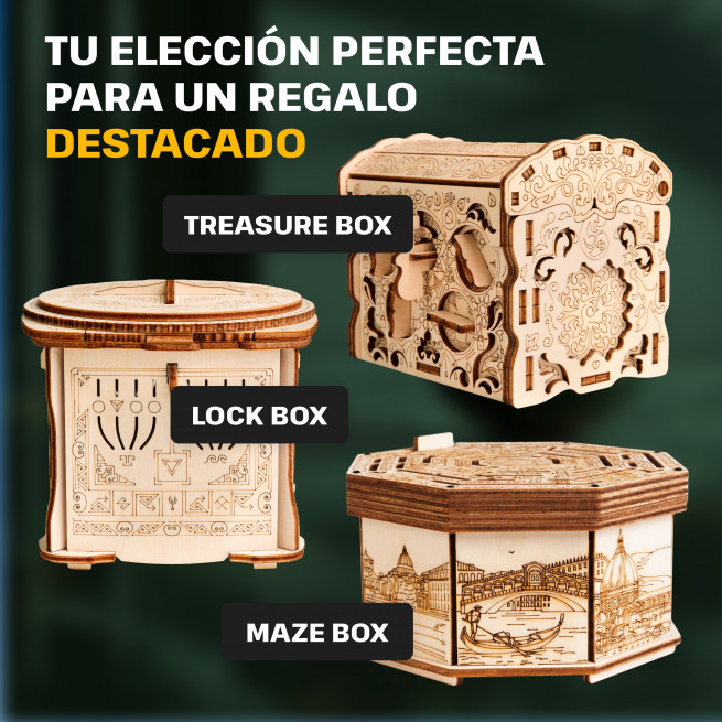 Imágenes y fotos de Wooden Secret LOCK BOX. ESC WELT.