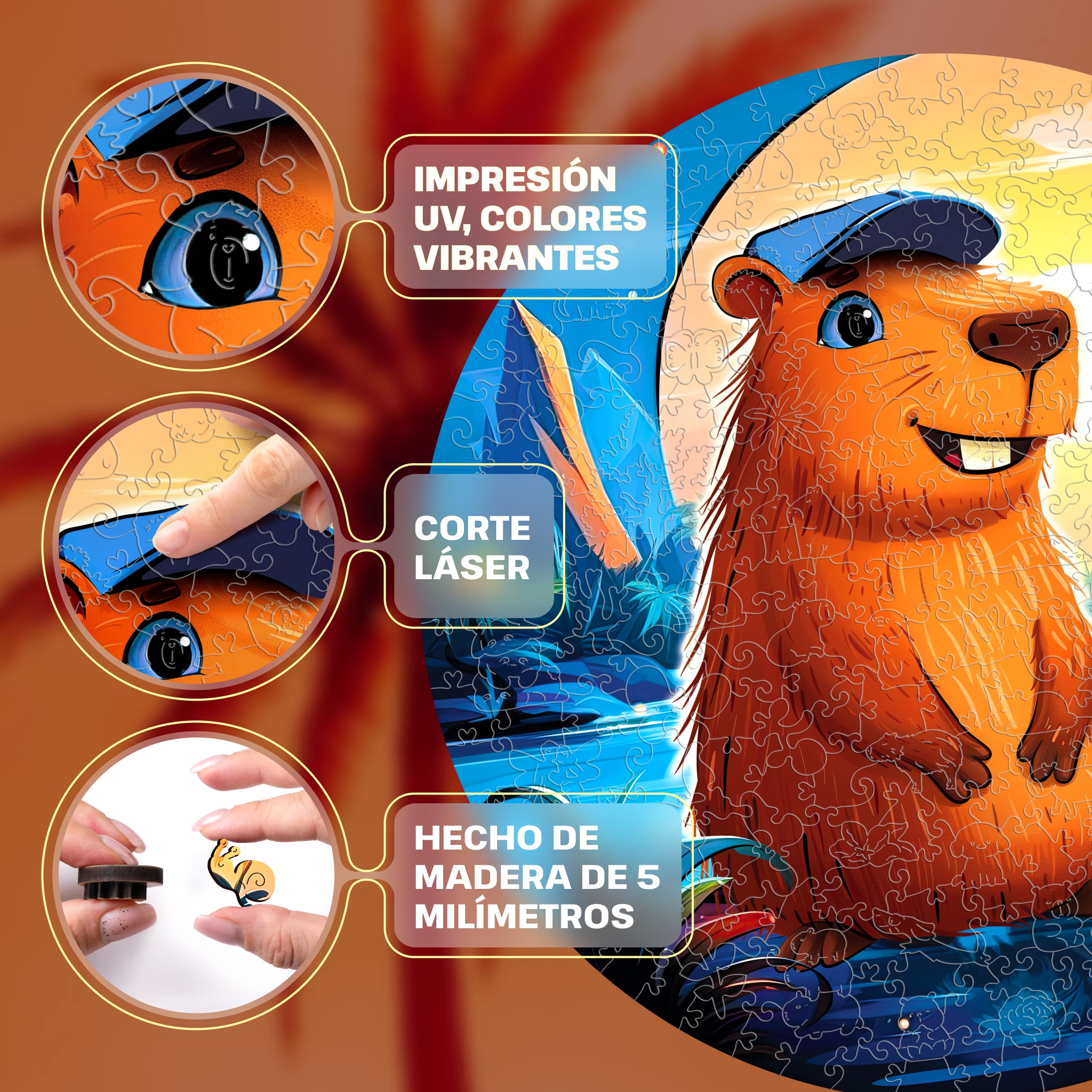 Imágenes y fotos de Capybara Puzzle 200 pieces. ESC WELT.