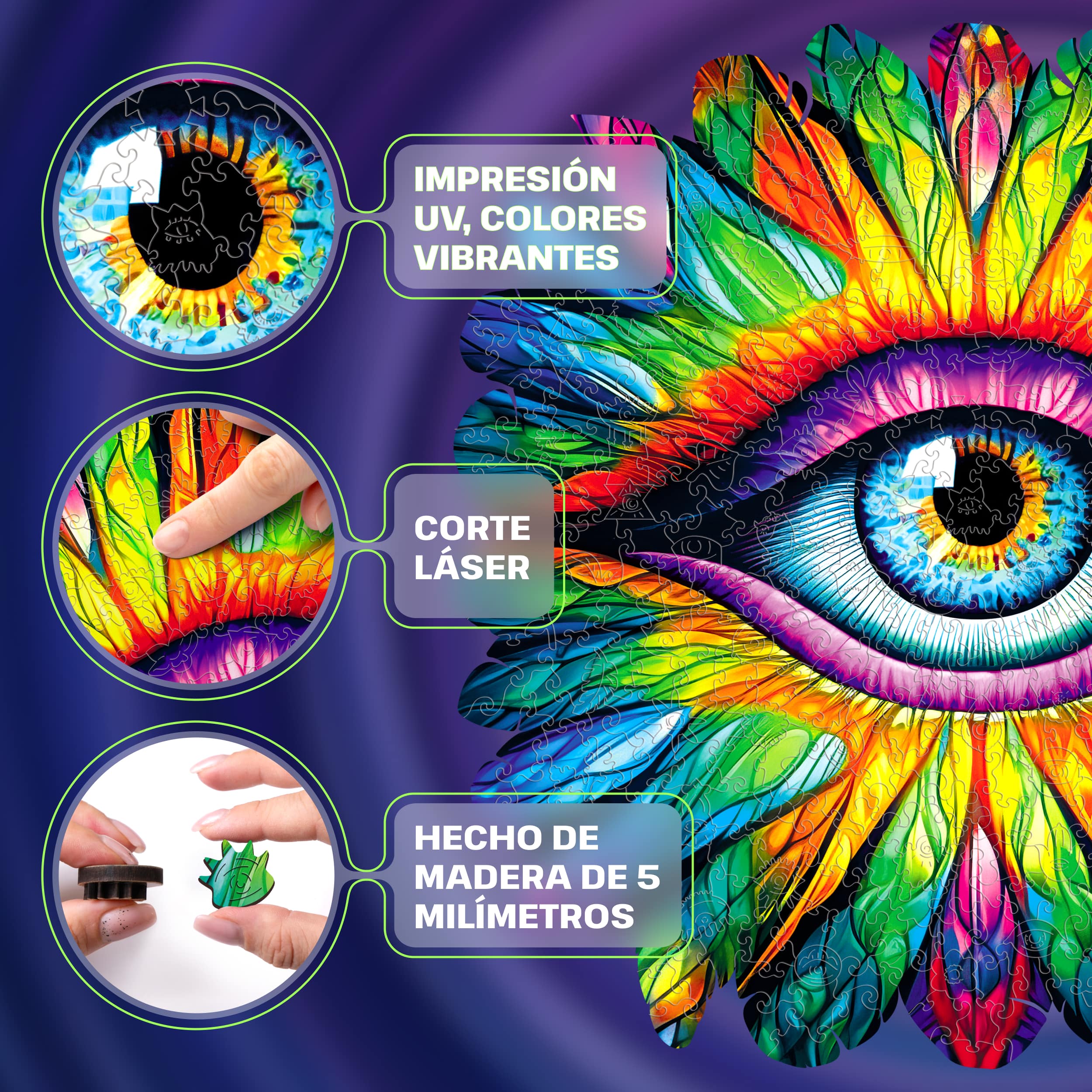 Imágenes y fotos de Eye puzzle 200 pieces. ESC WELT.