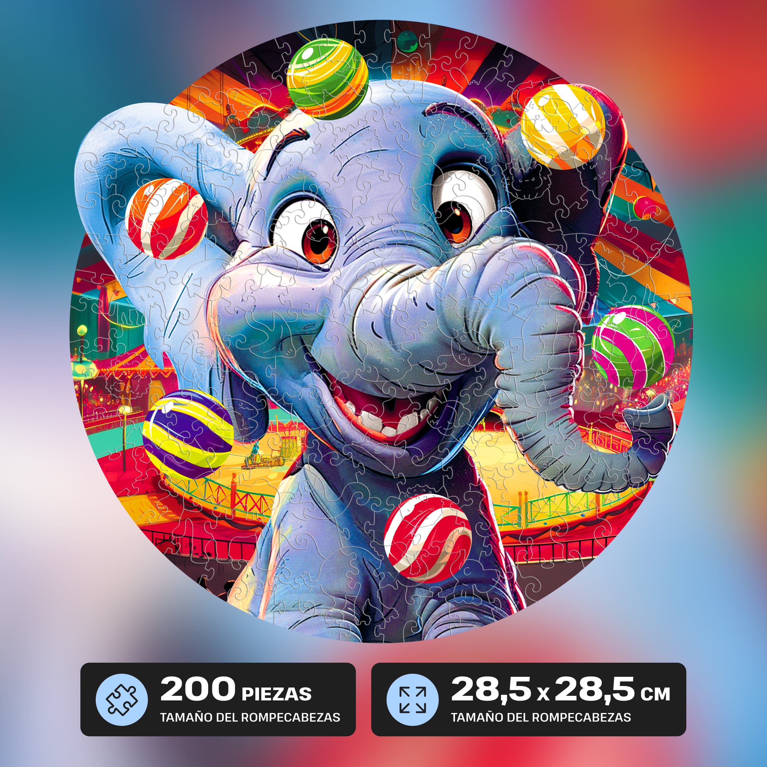 Imágenes y fotos de Funny Elephant  Puzzle 200 pieces. ESC WELT.