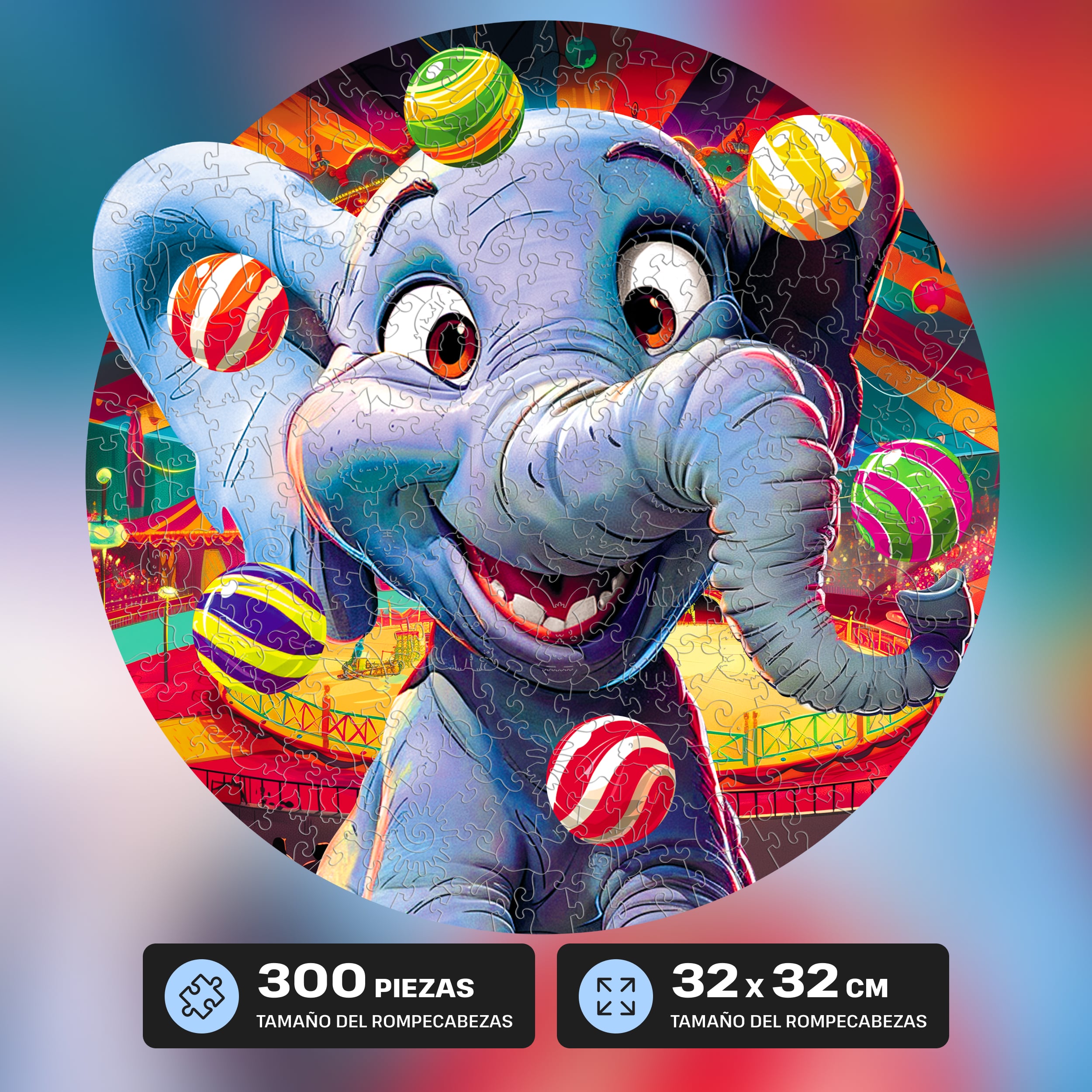 Imágenes y fotos de Funny Elephant Puzzle 300 pieces. ESC WELT.