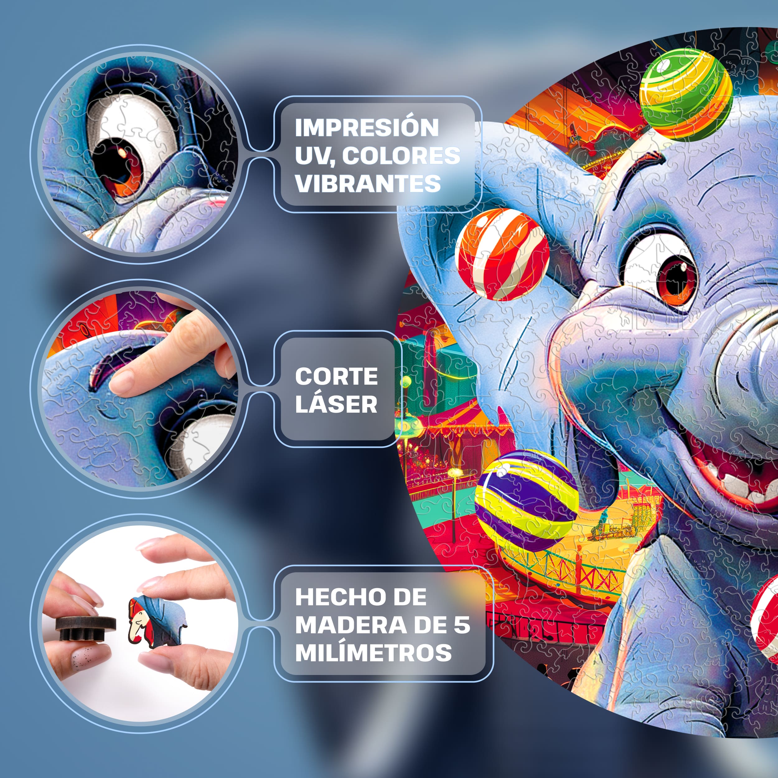 Imágenes y fotos de Funny Elephant  Puzzle 200 pieces. ESC WELT.