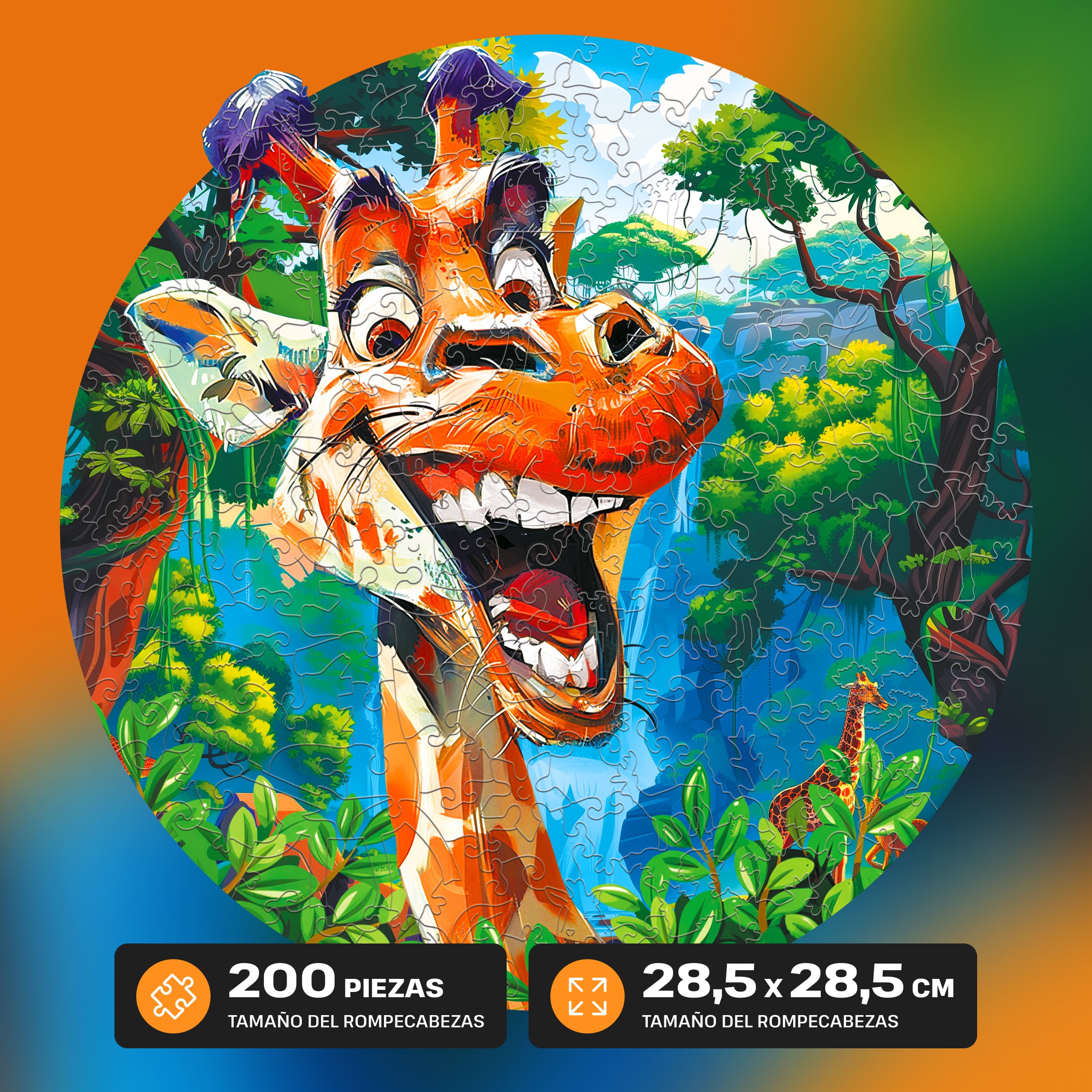 Imágenes y fotos de Funny Giraffe Puzzle 200 pieces. ESC WELT.