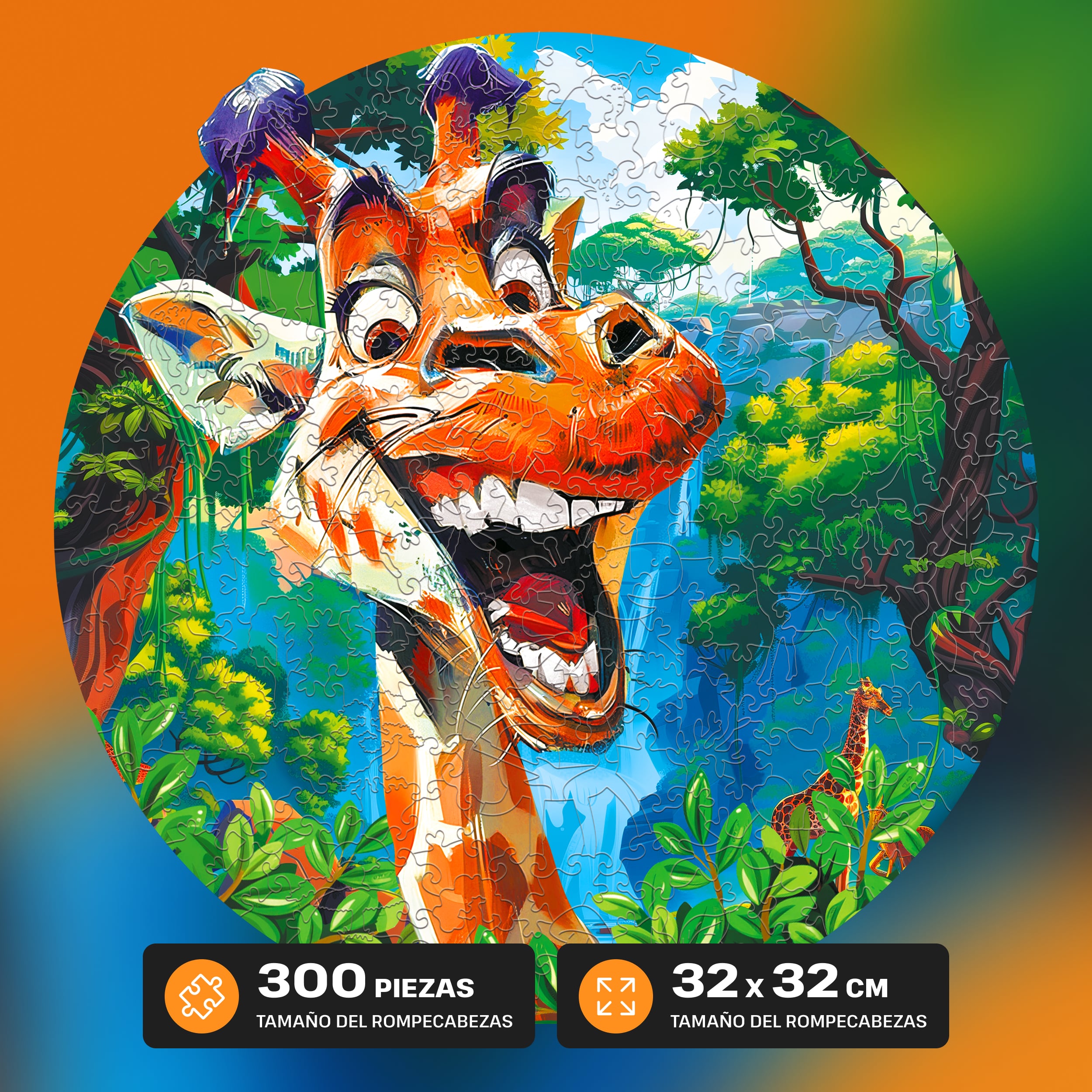 Imágenes y fotos de Funny Giraffe Puzzle 300 pieces. ESC WELT.