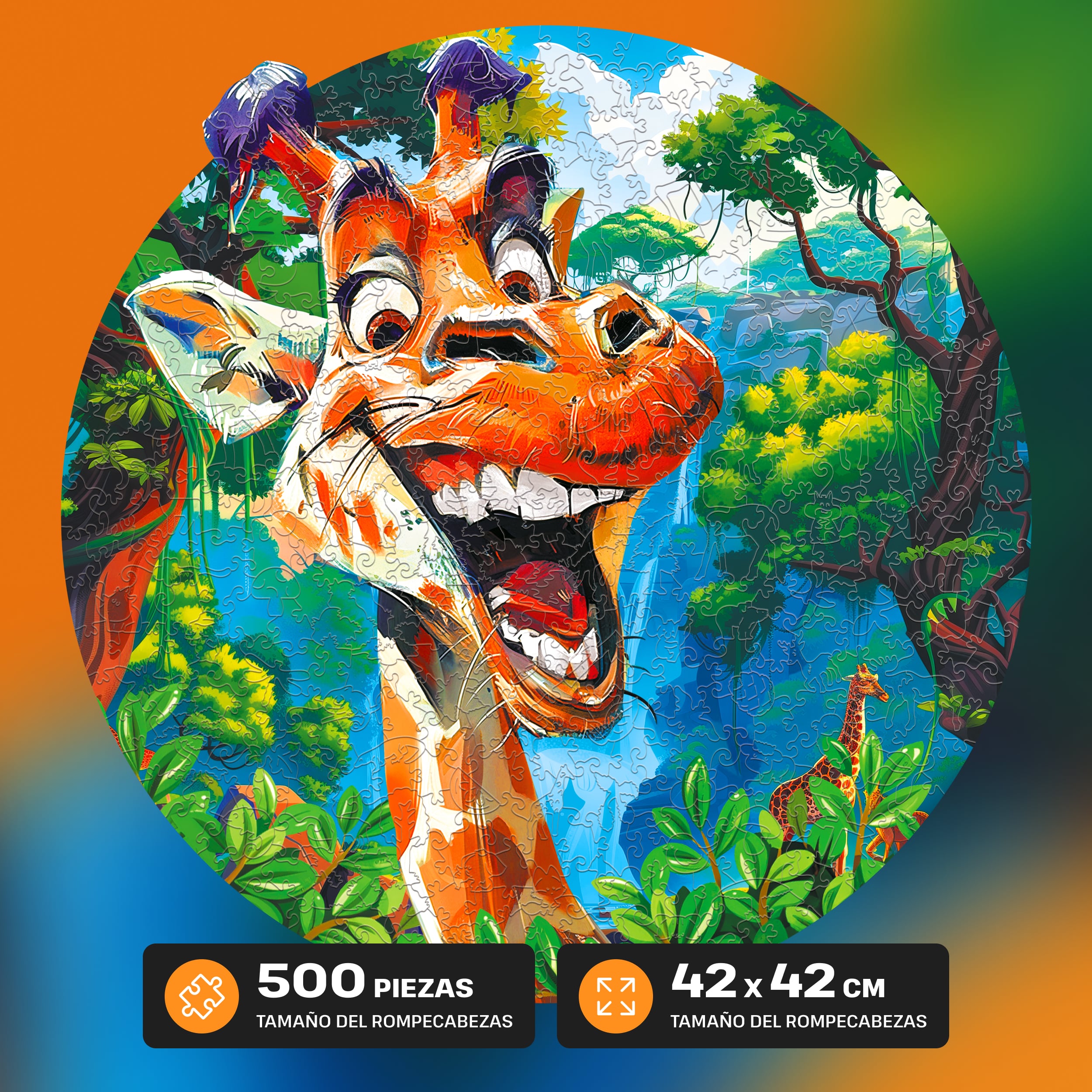 Imágenes y fotos de Funny Giraffe Puzzle 500 pieces. ESC WELT.