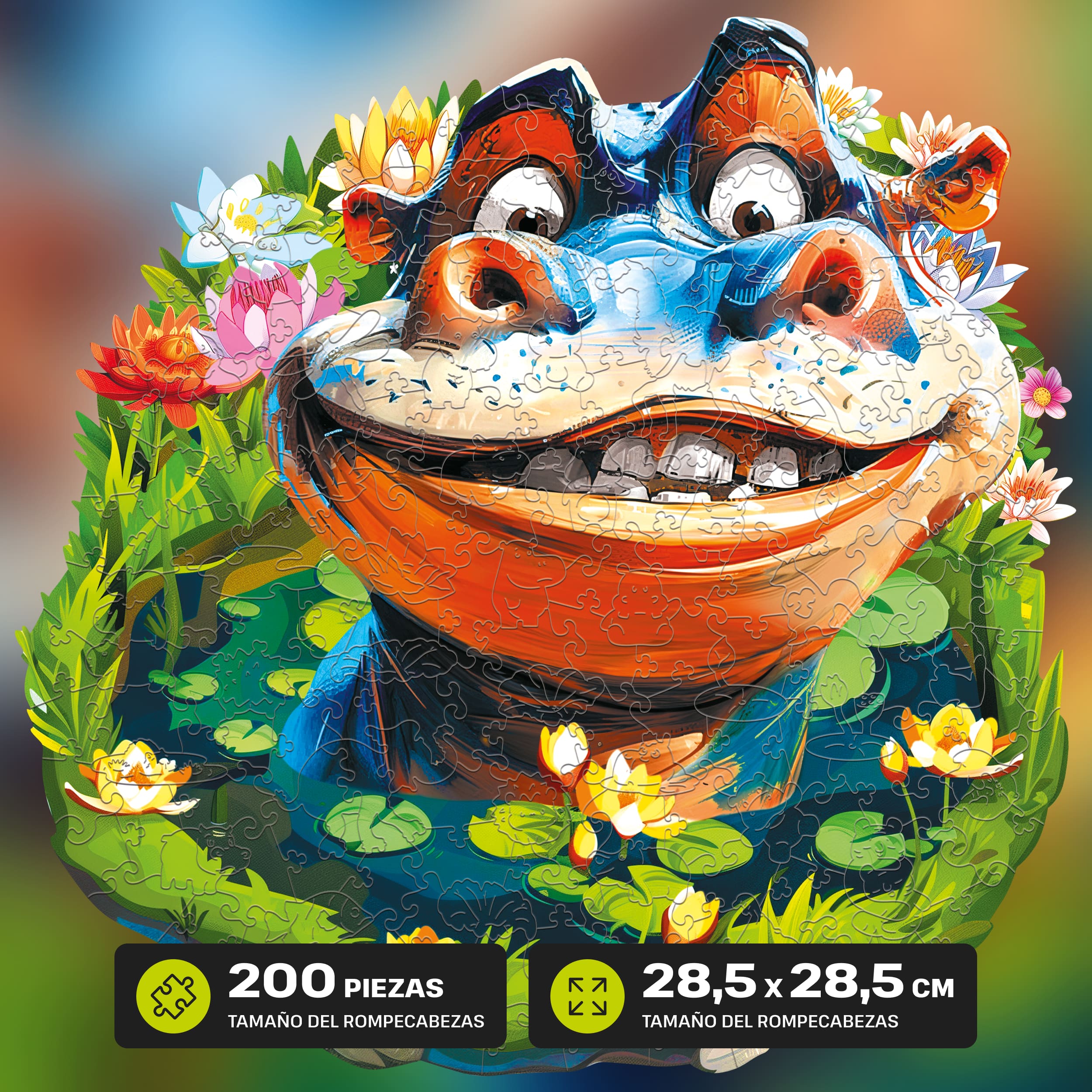 Imágenes y fotos de Funny Hippo Puzzle 200 pieces. ESC WELT.