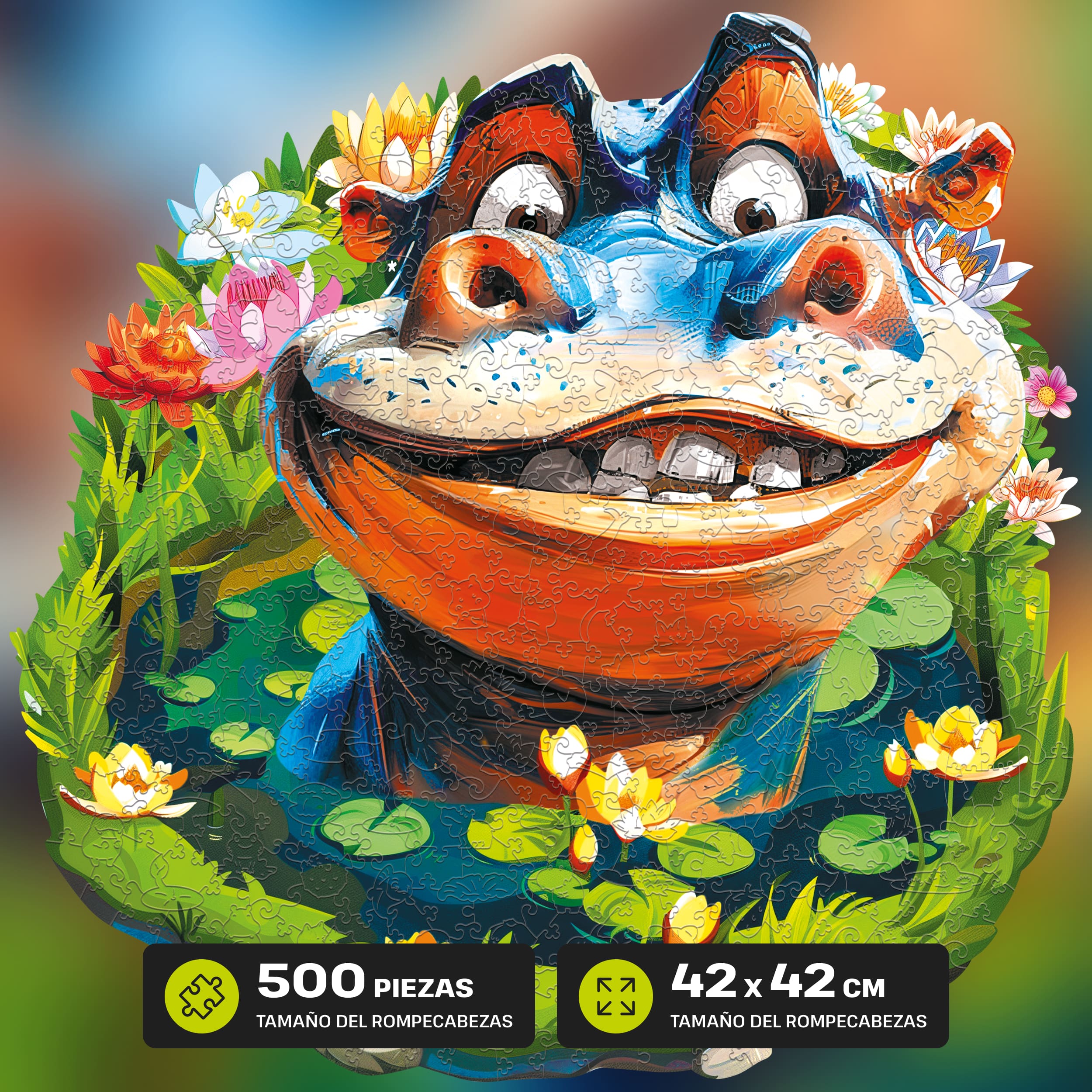 Imágenes y fotos de Funny Hippo Puzzle 500 pieces. ESC WELT.