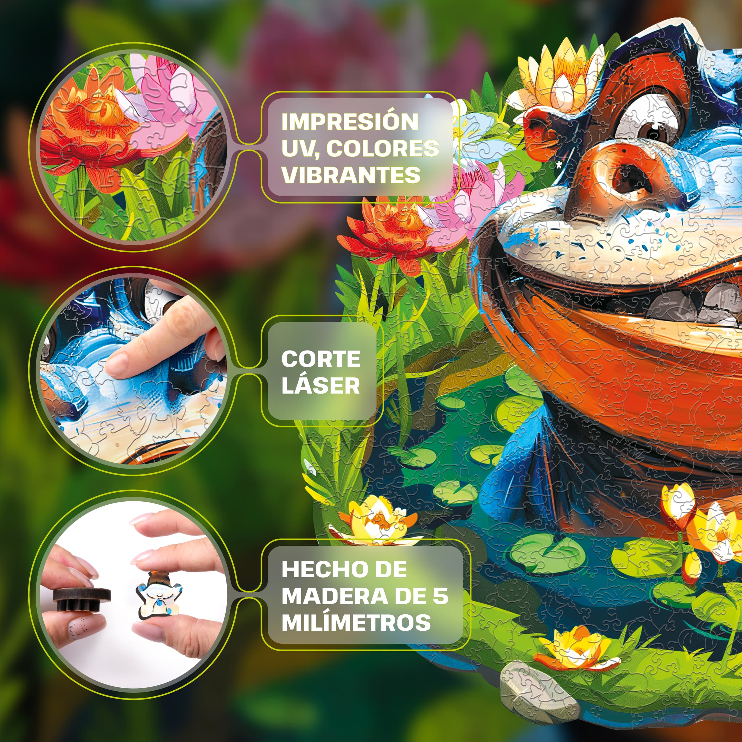 Imágenes y fotos de Funny Hippo Puzzle 300 pieces. ESC WELT.