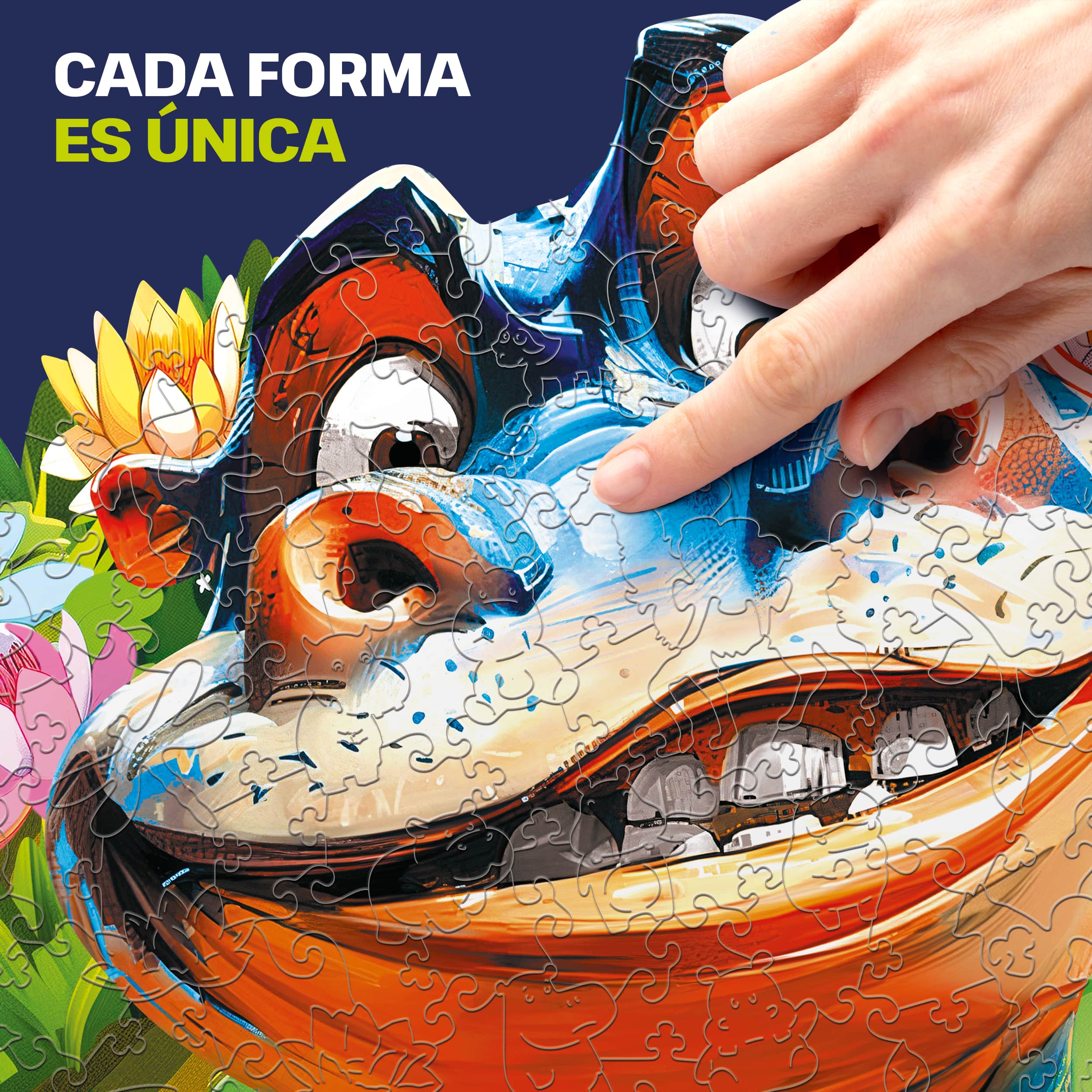 Imágenes y fotos de Funny Hippo Puzzle 300 pieces. ESC WELT.