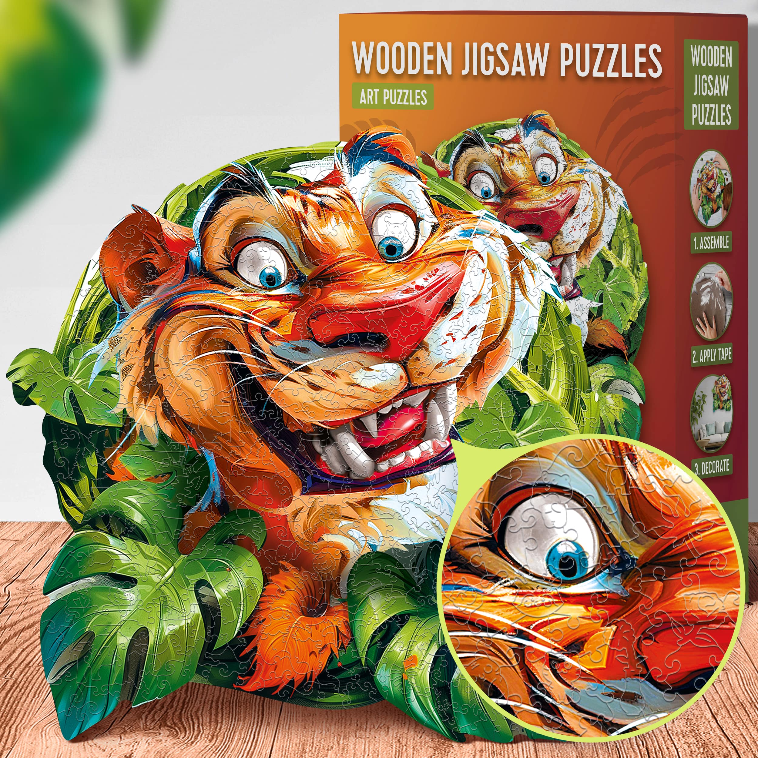 Imágenes y fotos de Funny Tiger Puzzle 200 pieces. ESC WELT.