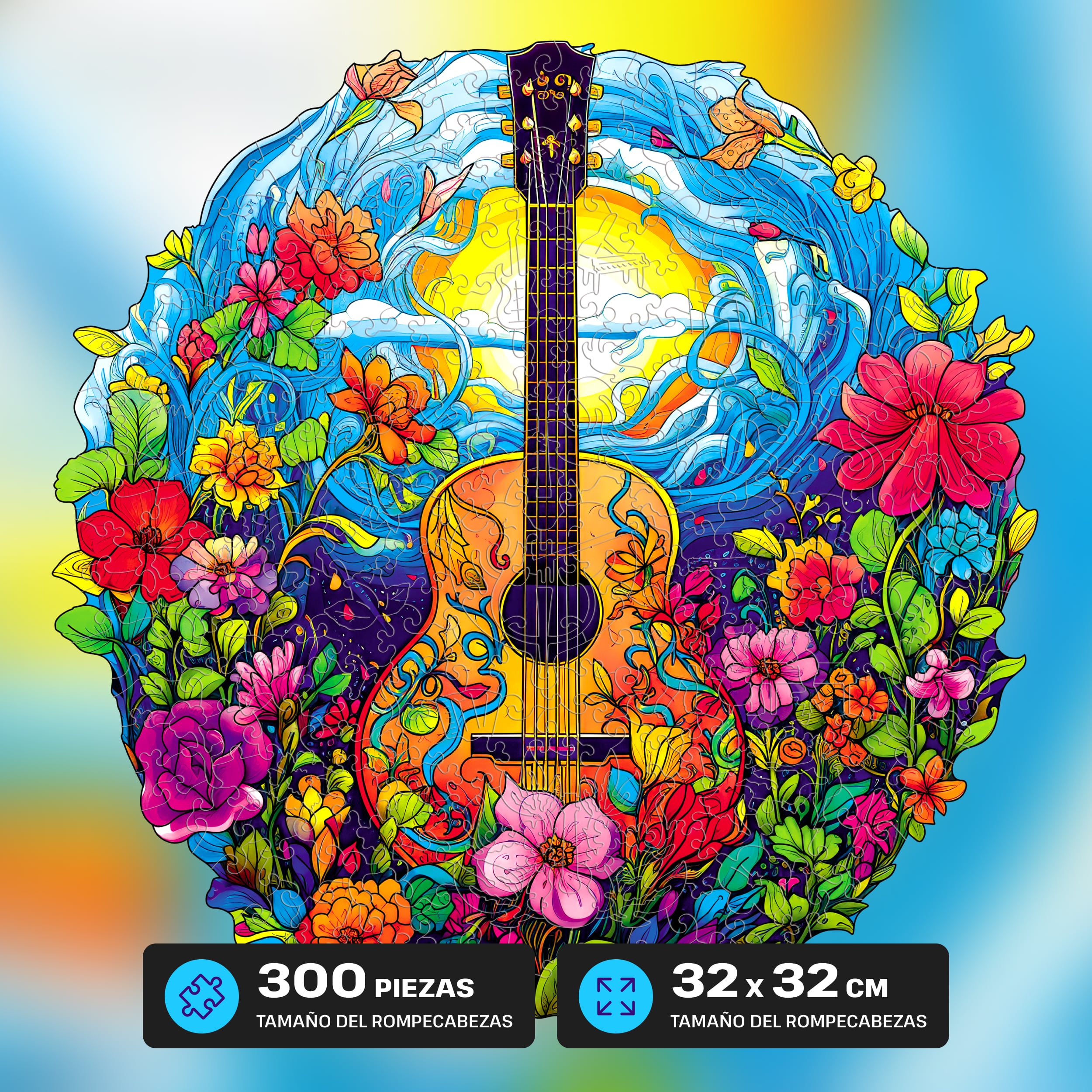 Imágenes y fotos de Guitar puzzle 300 pieces. ESC WELT.