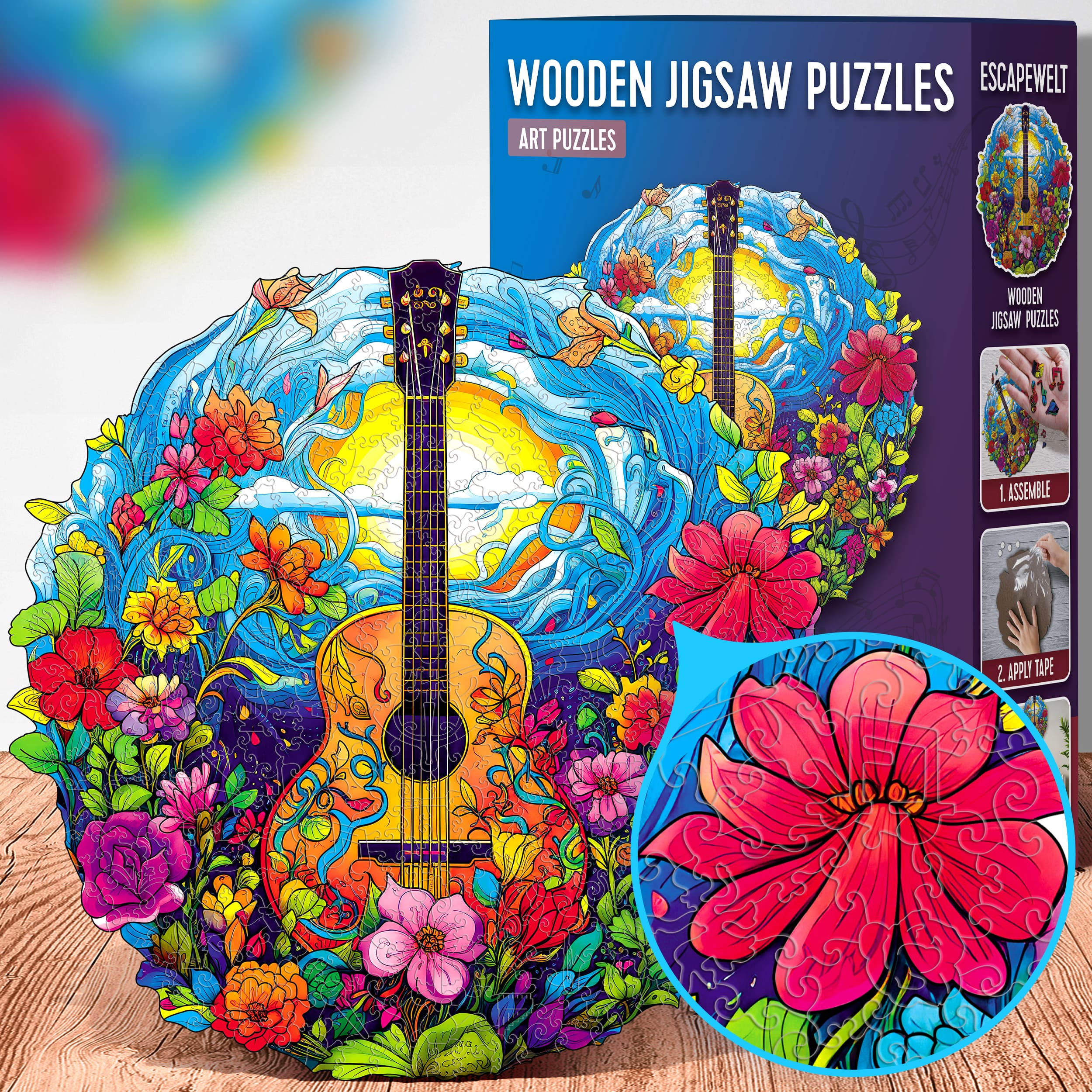 Imágenes y fotos de Guitar puzzle 300 pieces. ESC WELT.