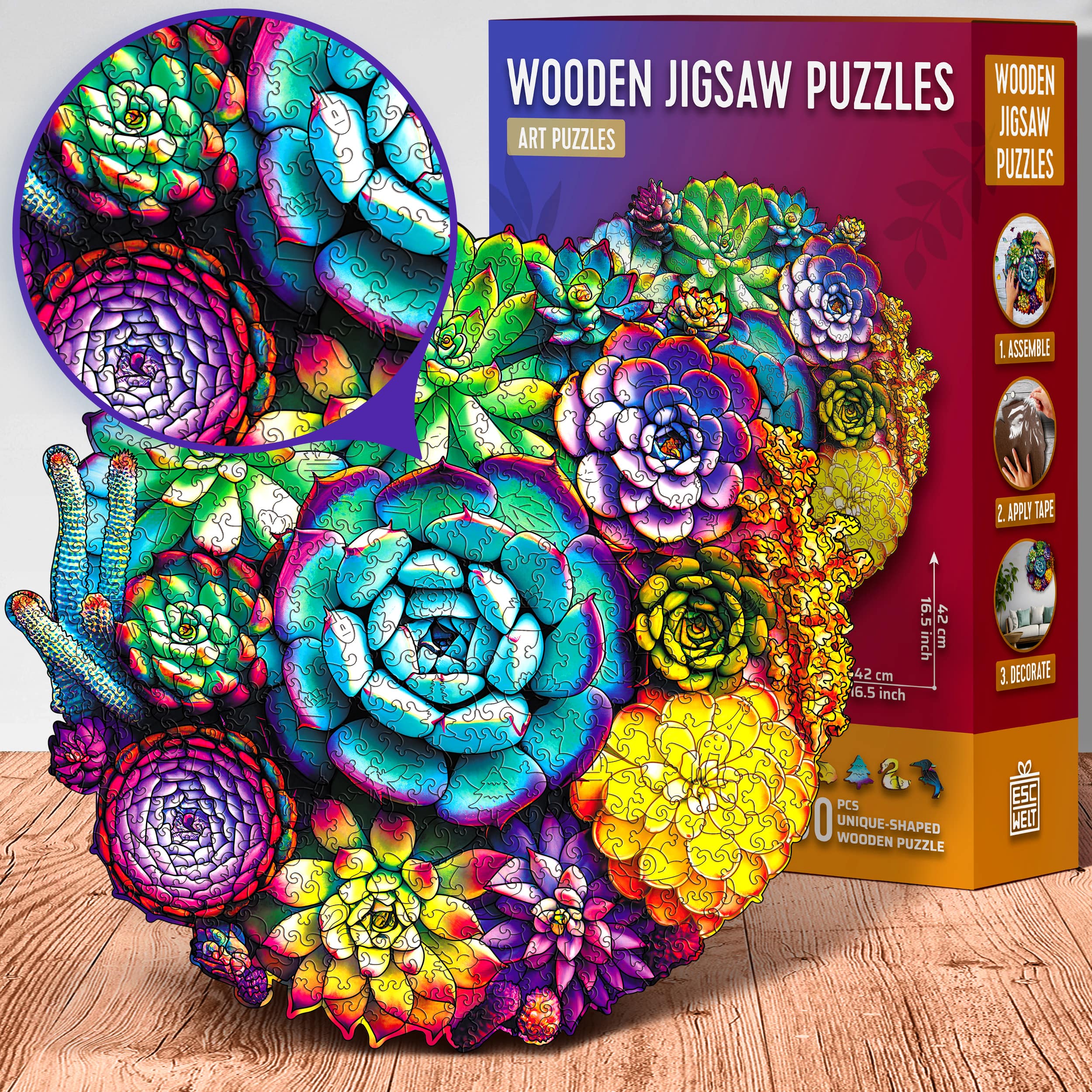 Imágenes y fotos de SUCCULENT PUZZLE 500 piezas. ESC WELT.
