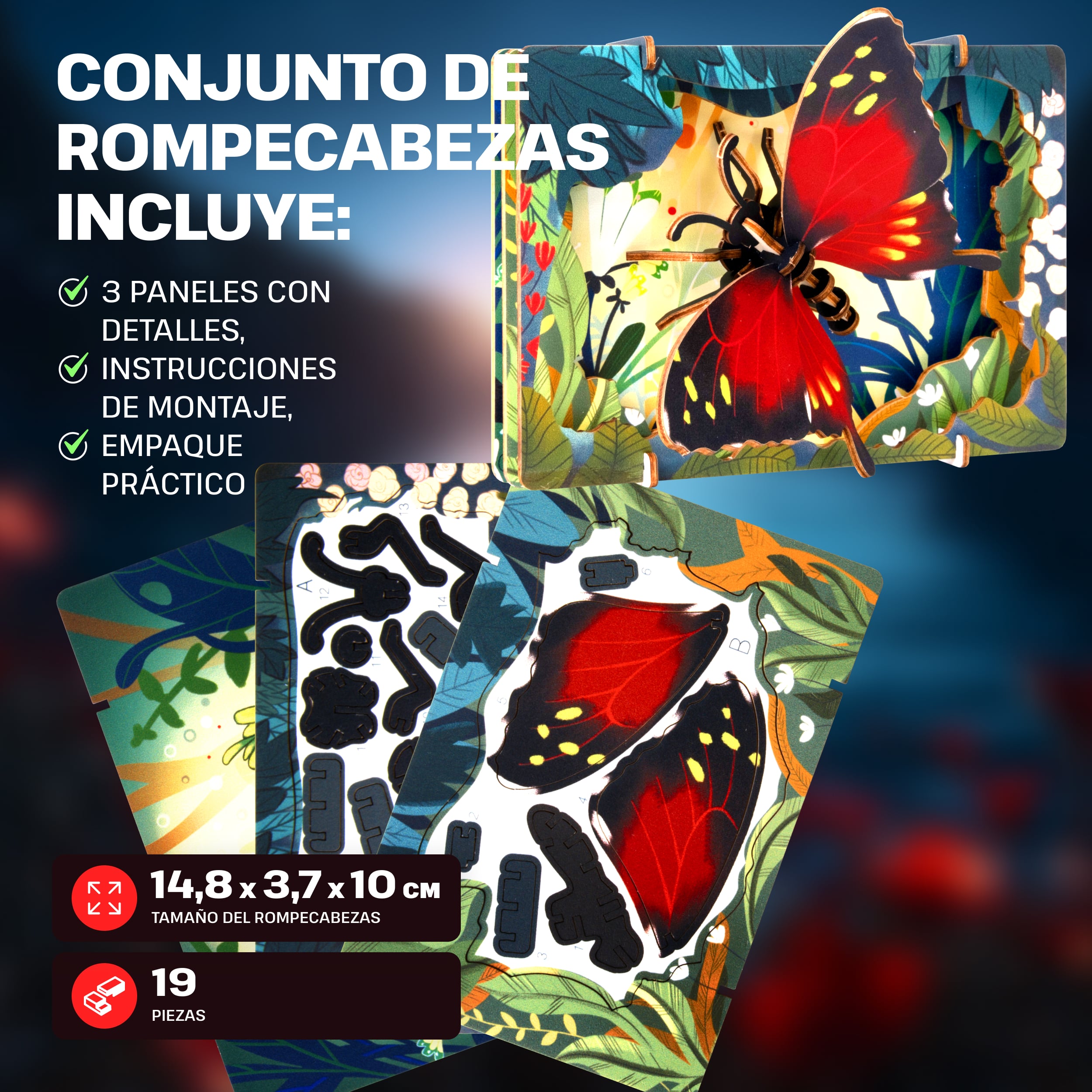 Imágenes y fotos de Safari Wonders 3D Puzzle Kit. ESC WELT.