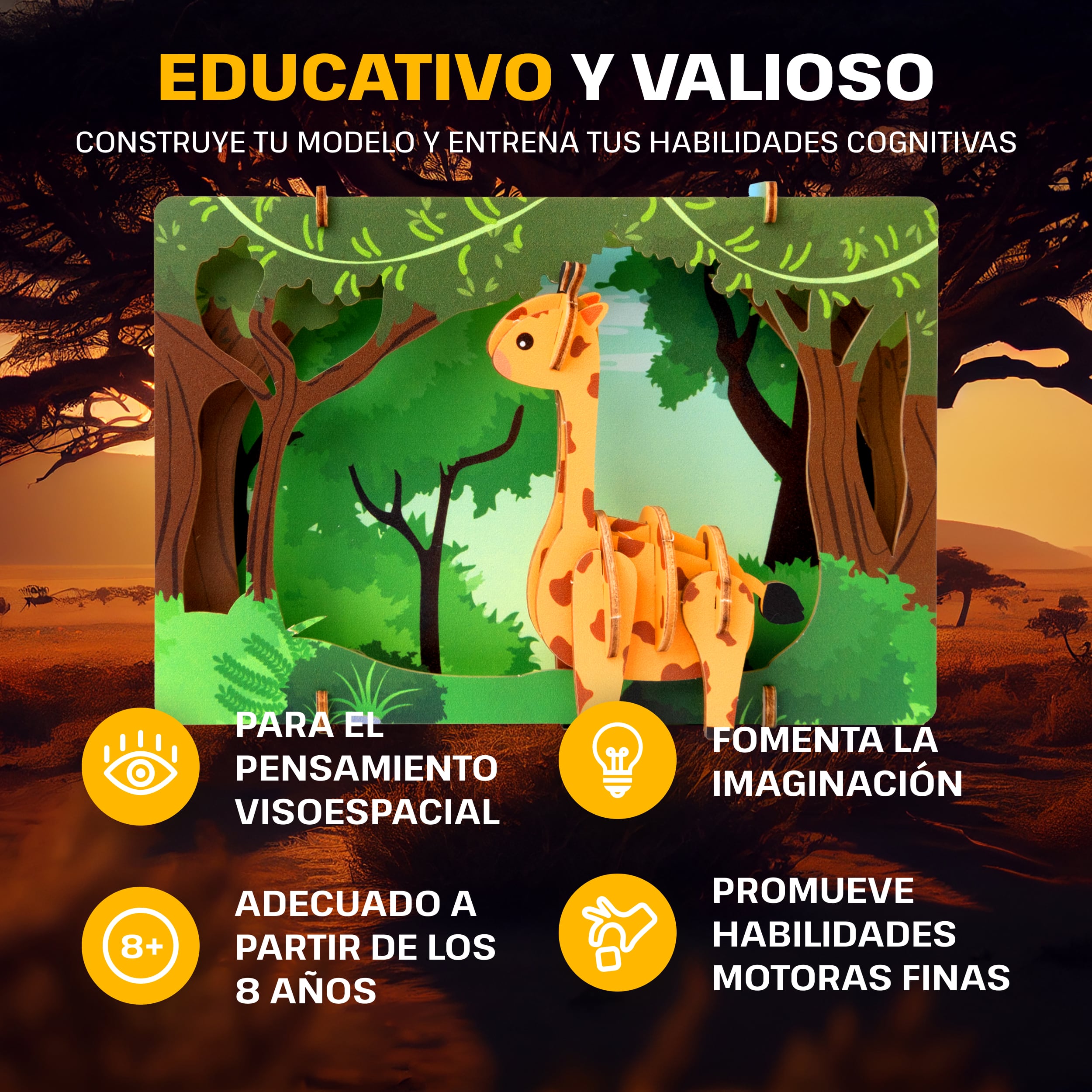 Imágenes y fotos de Safari Wonders 3D Puzzle Kit. ESC WELT.