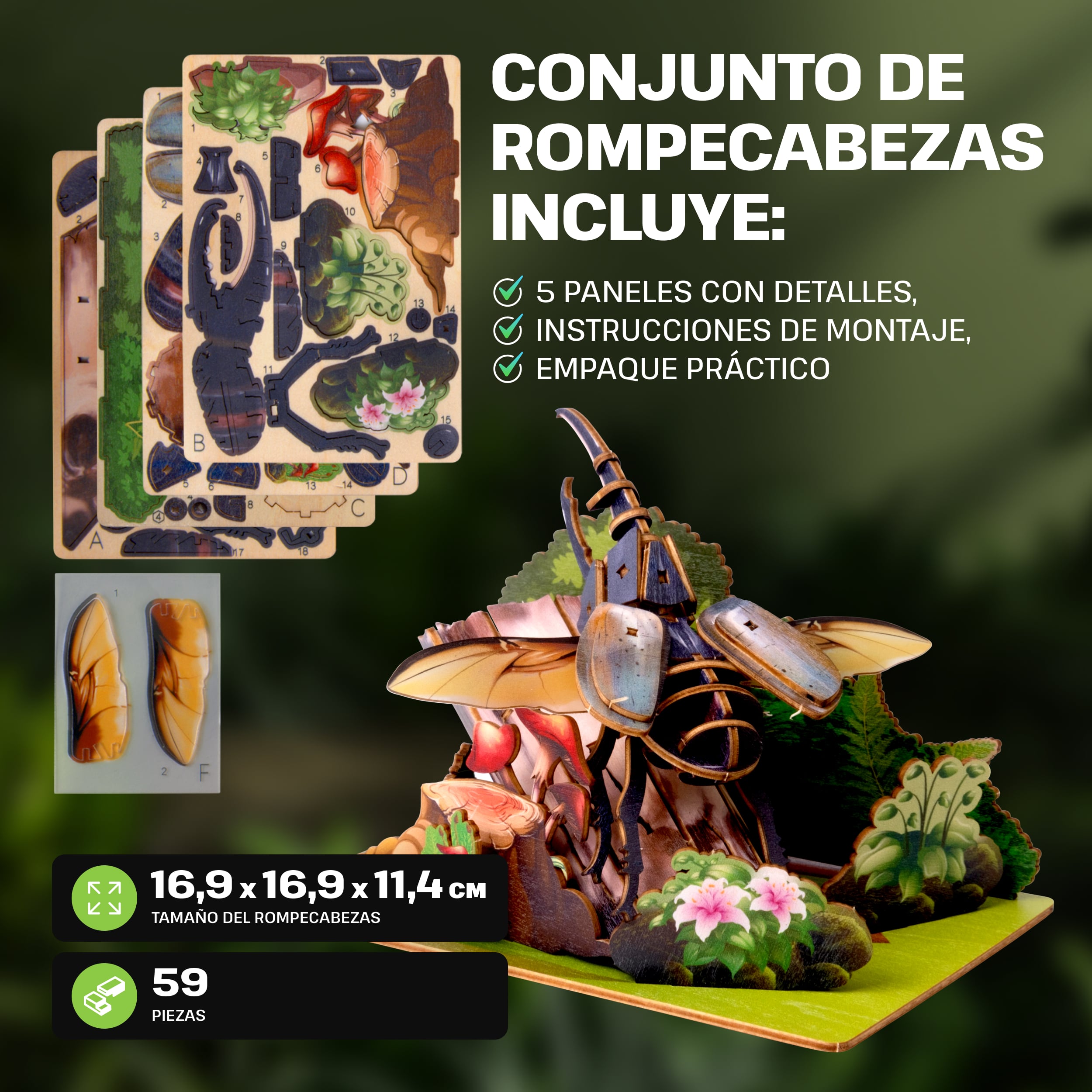 Imágenes y fotos de Fantasy Trio 3D Puzzle Kit. ESC WELT.