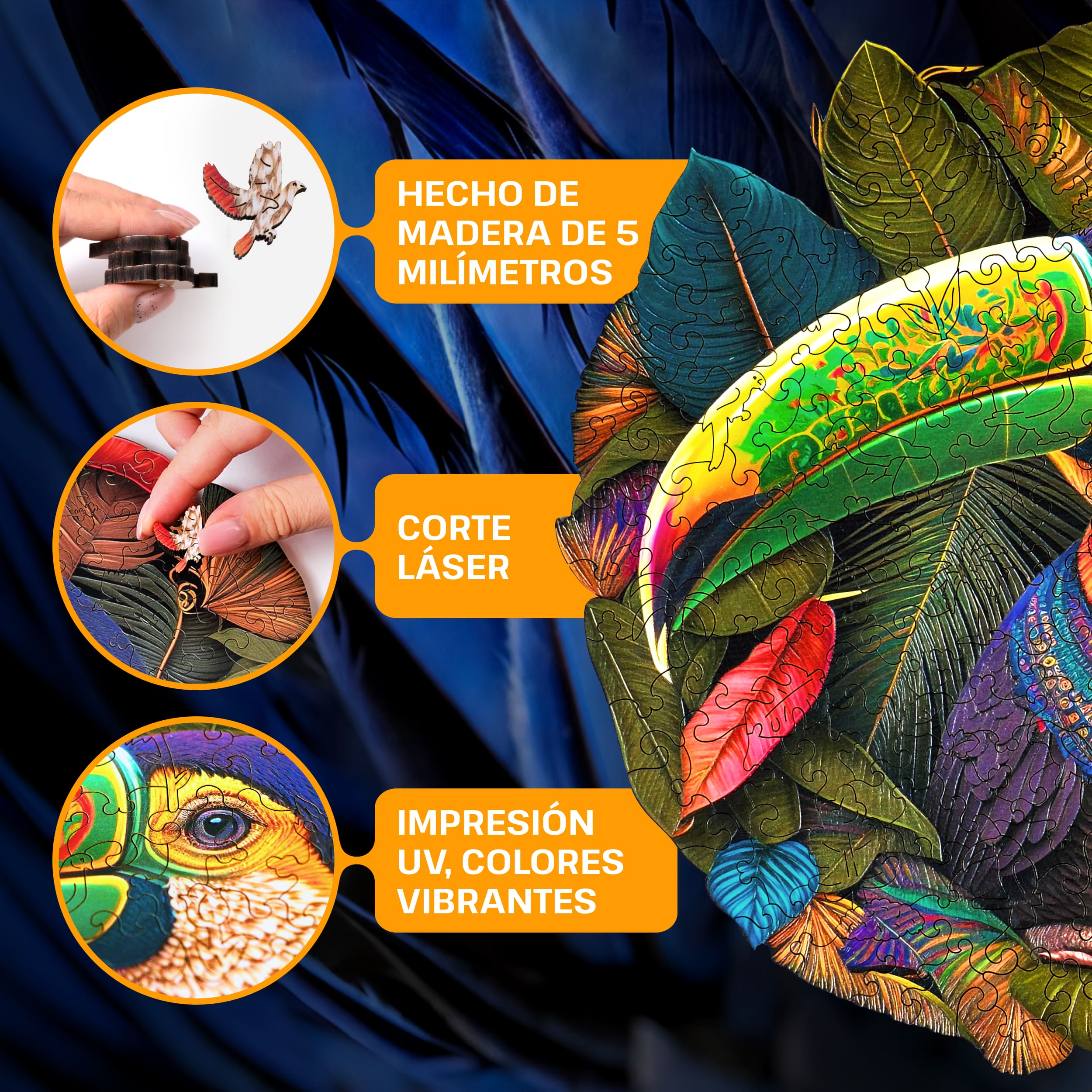 Imágenes y fotos de Toucan puzzle 200 piezas. ESC WELT.