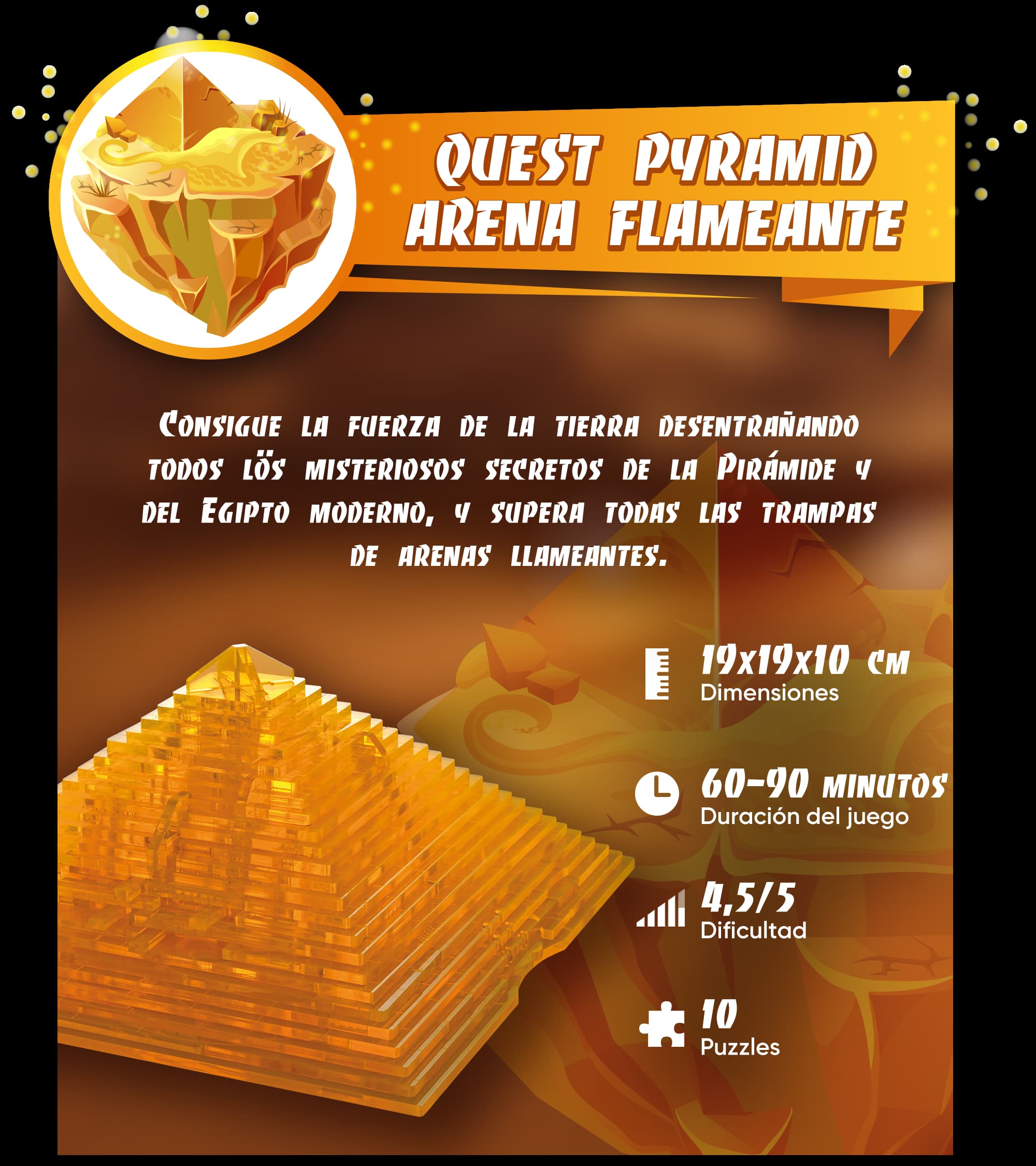 Imágenes y fotos de Quest Pyramid Flaming Sand. ESC WELT.